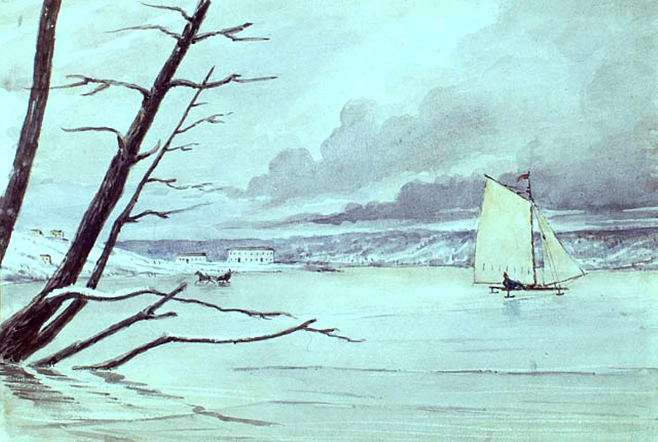 Ice Boat at Penetanguishene, Lake Huron