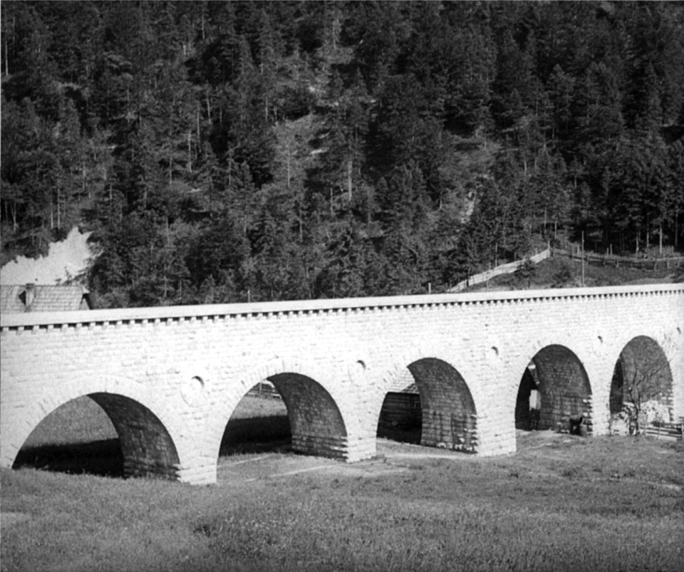 II. Wiener Hochquellenwasserleitung - Aquädukt, Hopfgartenbrücke bei Wildalpen, vor 1910