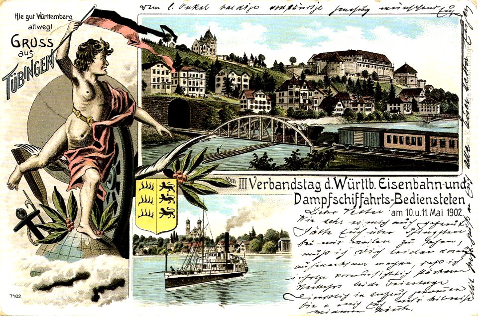 III. Verbandstag d. Württ. Eisenbahn- und Dampfschiffahrts-Bediensteten am 10. u. 11. Mai 1902 (PK 7402 Gebr. Metz TPk213)