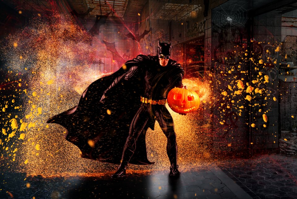 Superhero pumpkin gloomy