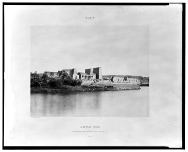 Ile de Fîleh (Philae) - vue générale prise du nord-ouest au point A - Félix Teynard phot. LCCN2001695330