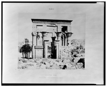 Ile de Fîleh (Philae) - édfice de l'est - façade occidentale vue de point E - Félix Teynard. LCCN2001695334