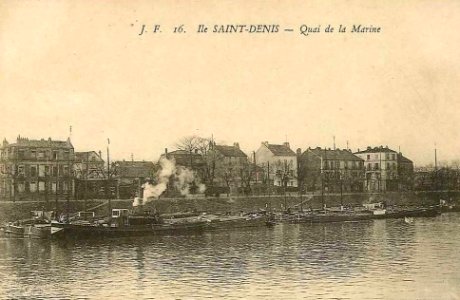 Ile-Saint-Denis.Quai de la Marine photo
