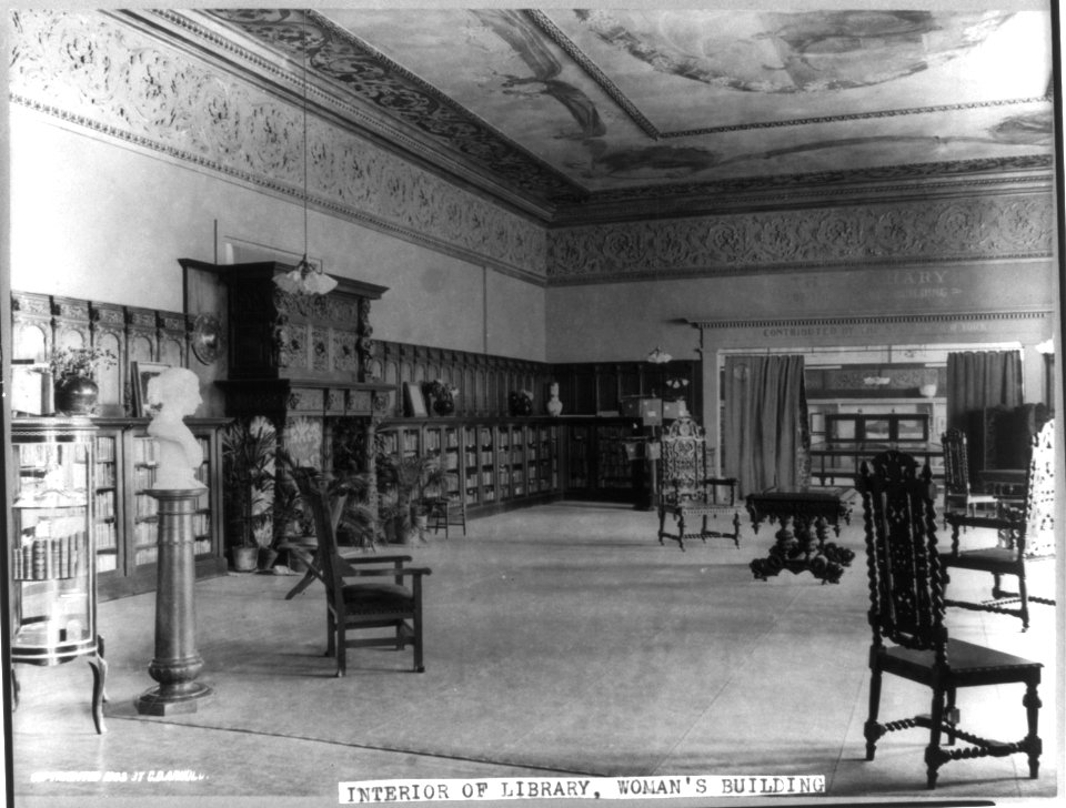 Ill. - Chicago - World's Columbian Exp. (Woman's Bldg.)- interior of library LCCN2007678699