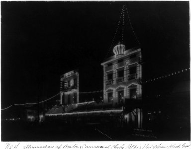Illuminations of Boston and Commercial Club Buildings, New Orleans, Mardi Gras, 1898 LCCN2003678209