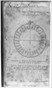 Illus. of the Rectifier, in Andrew Wakeley, The Mariner's compass rectified, London, J. Mount and T. Page, 1766 LCCN2005692093