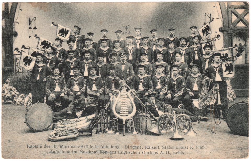 III. Matrosenartillerie-Abt.-Th. Krieghoff 2te rechte Bläser v. oben