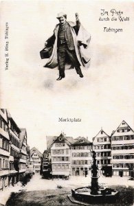 Im Fluge durch die Welt - Tübingen (AK H Sting ca1905 TPk167)