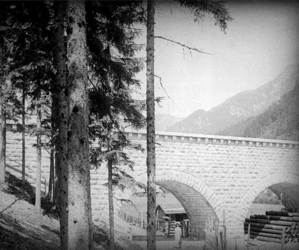 II. Wiener Hochquellenwasserleitung - Aquädukt, Holzapfeltalbrücke bei Wildalpen, um 1910