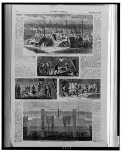 Images of the construction of the Brooklyn Bridge (East River Bridge), New York City LCCN99471867 photo