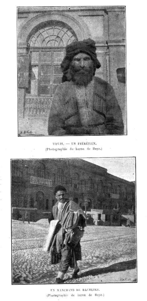 Imeretian men, Tbilisi (Baron de Baye photo)