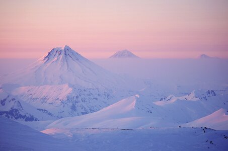 Evening winter sunset photo