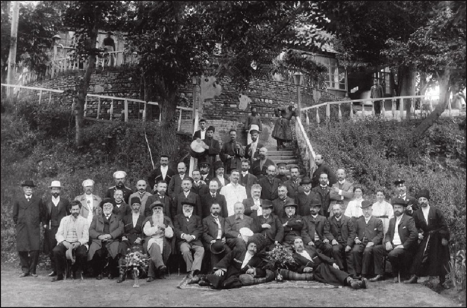 Ilia Chavchavadze with the Nobility Bank staff in Vere Park, Tbilisi1