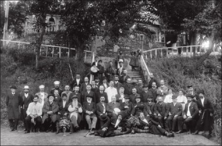 Ilia Chavchavadze with the Nobility Bank staff in Vere Park, Tbilisi1 photo