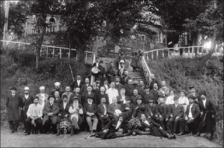 Ilia Chavchavadze with the Nobility Bank staff in Vere Park, Tbilisi1