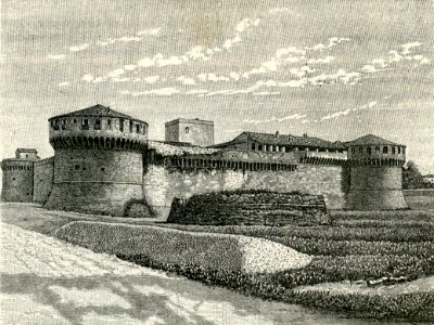 Imola la Rocca xilografia