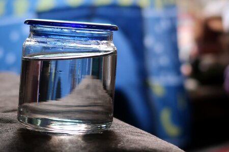 Jar water blue