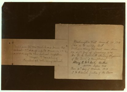 Improper school record. Physician's application as to birth improperly accepted LOC nclc.04827