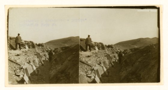 In a Russian trench near Eagle's Nest during the siege - watching for assaults - Port Arthur LCCN2005678610