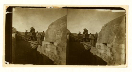 In a Russian fort during the great siege - marks of Japanese shells at right - Port Arthur LCCN2005678614