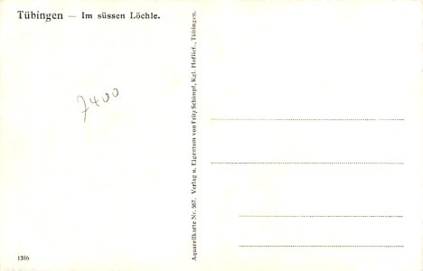 Im süßen Löchle (Aquarell-AK 1386 F Schimpf) R
