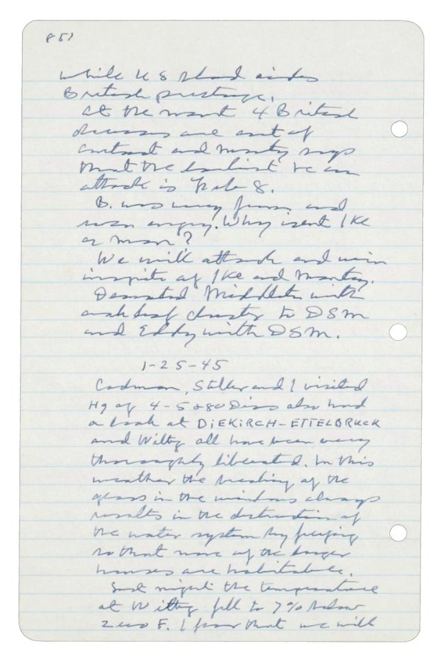 Image 140 of George S. Patton Papers, Diaries, 1910-1945, Original, 1944, Oct. 3-1945, Feb. 5