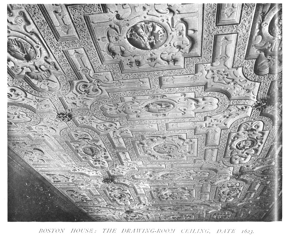 In English Homes Vol 1 Boston House the drawing room ceiling date 1623 31295001575223 0015