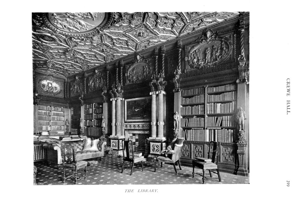 In English Homes Vol 1 Crewe Hall Cheshire the library 31295001575223 0410