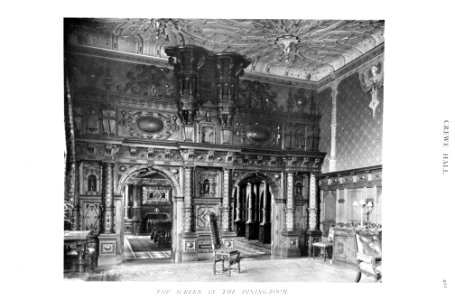 In English Homes Vol 1 Crewe Hall Cheshire the screen in the dining room 31295001575223 0412