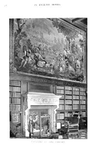 In English Homes Vol 1 Eastnor Castle Herefordshire tapestry in the library 31295001575223 0343