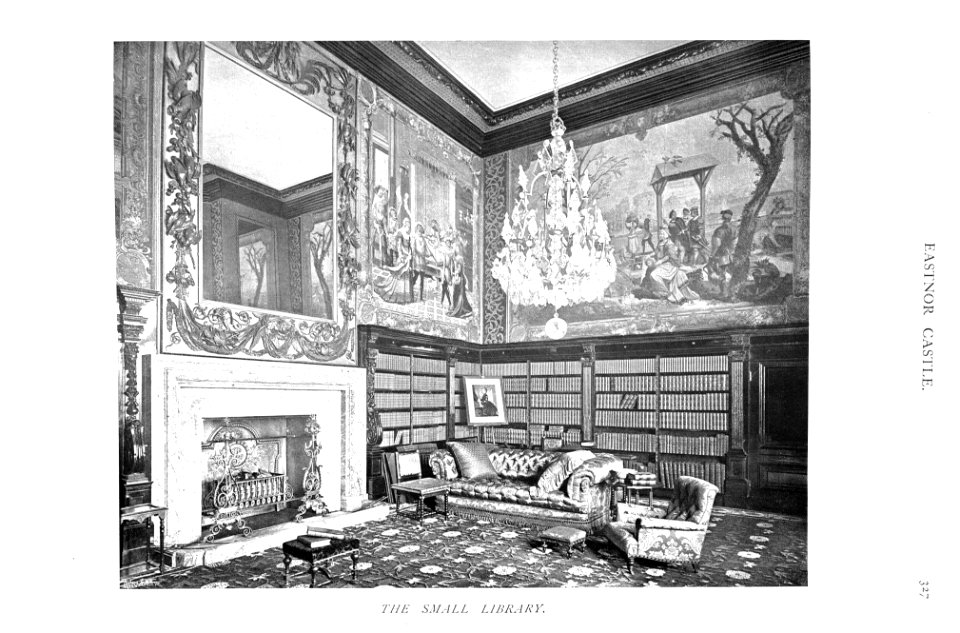 In English Homes Vol 1 Eastnor Castle Herefordshire the small library 31295001575223 0342