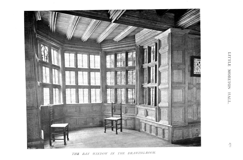 In English Homes Vol 1 Little Moreton Hall Cheshire the bay window in the drawing room 31295001575223 0289