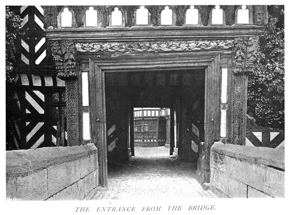 In English Homes Vol 1 Little Moreton Hall Cheshire the entrance from the bridge 31295001575223 0283