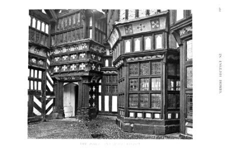 In English Homes Vol 1 Little Moreton Hall Cheshire the porch and hall window 31295001575223 0284