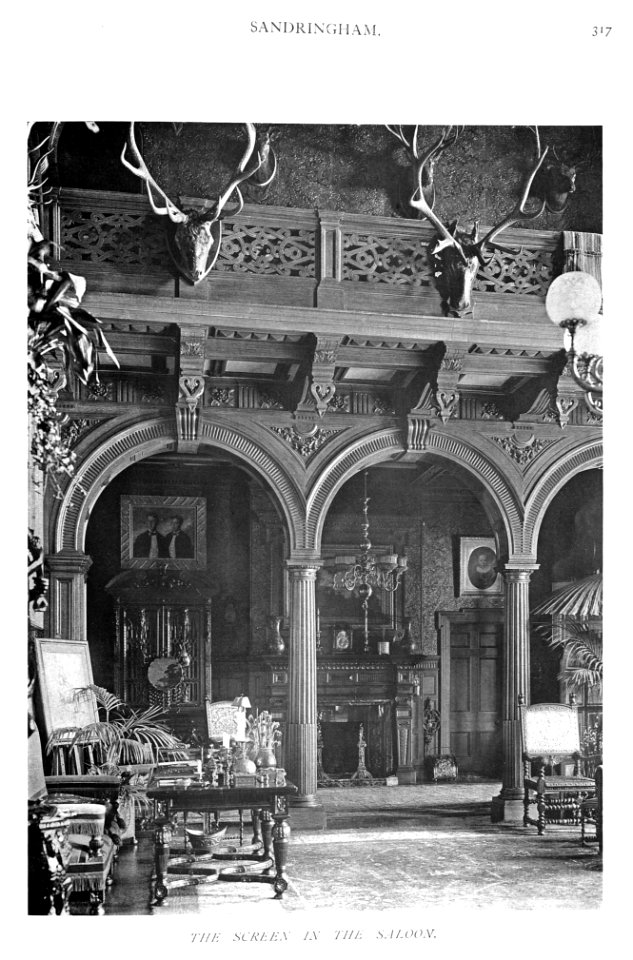 In English Homes Vol 1 Sandringham Norfolk the screen of the saloon 31295001575223 0332