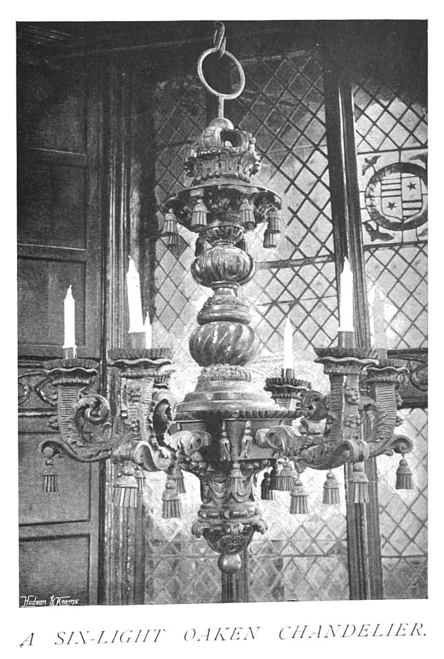 In English Homes Vol 1 Speke Hall Lancashire a six light oaken chandelier 31295001575223 0308