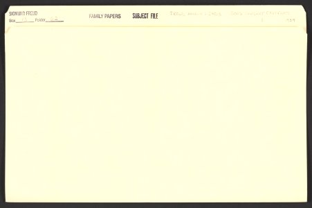 Image 1 of Sigmund Freud Papers - Family Papers, 1851-1978