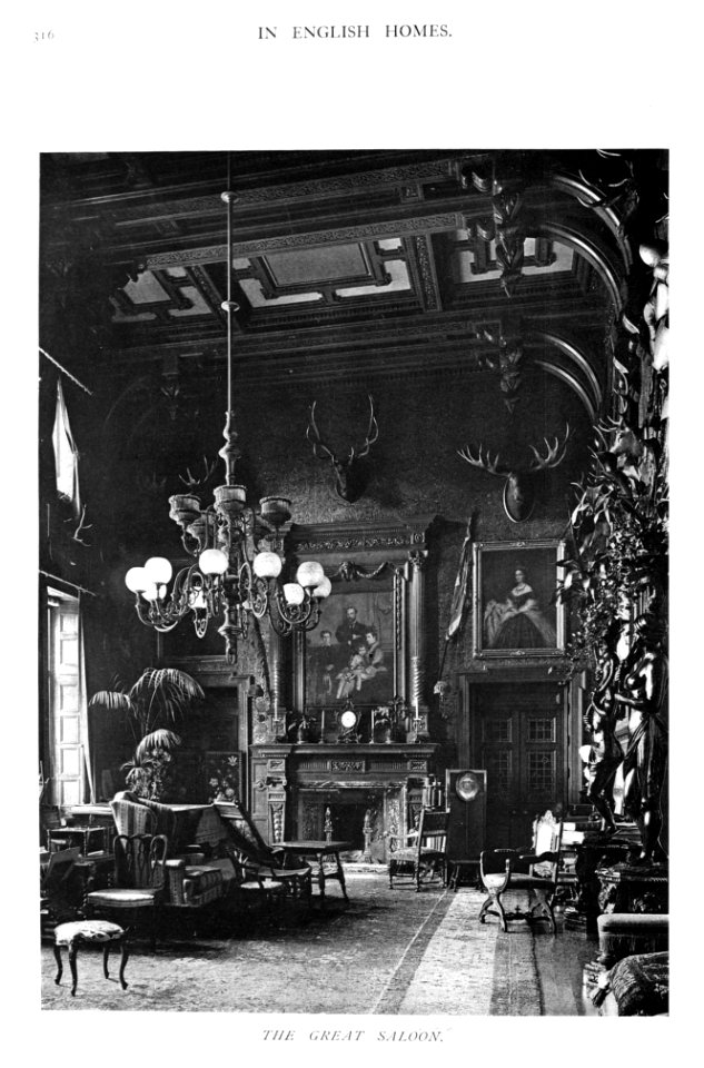 In English Homes Vol 1 Sandringham Norfolk the great saloon 31295001575223 0331
