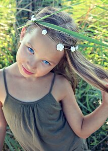 Little girl summer nature photo