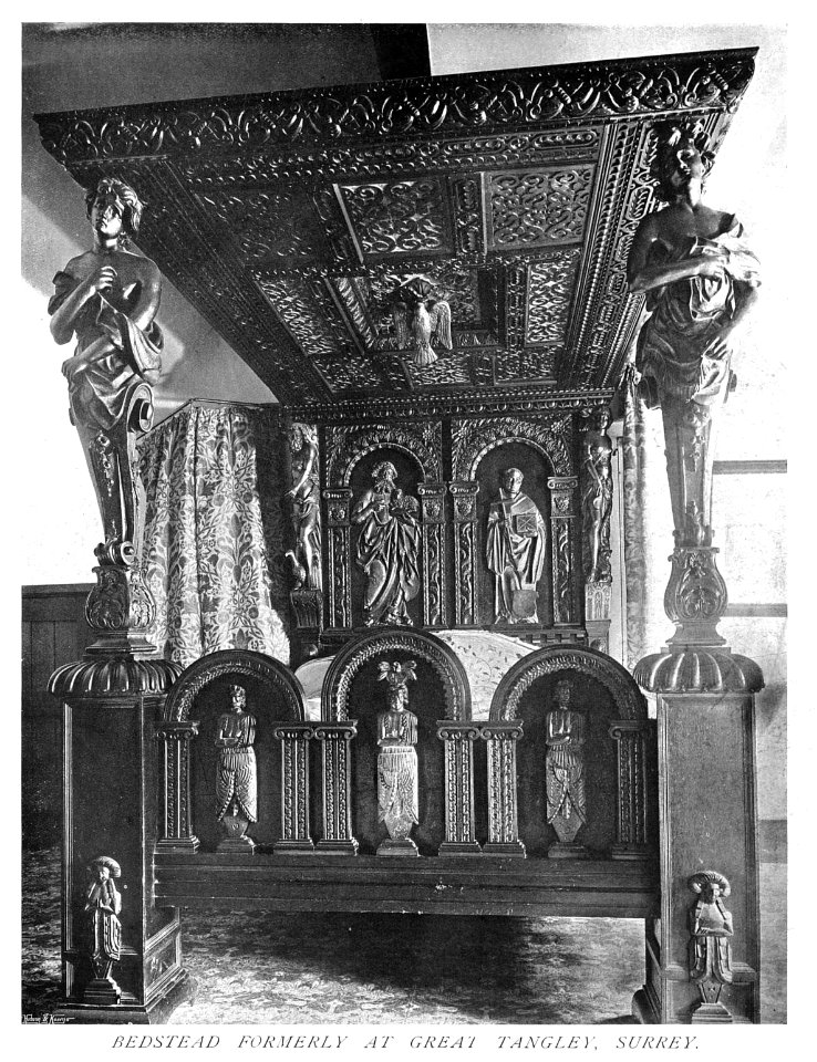In English Homes Vol 2 Bedstead formerly at Great Tangley Surrey 31295007279283 0029