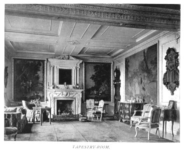 In English Homes Vol 2 Drakelowe Derbyshire tapestry room 31295007279283 0399