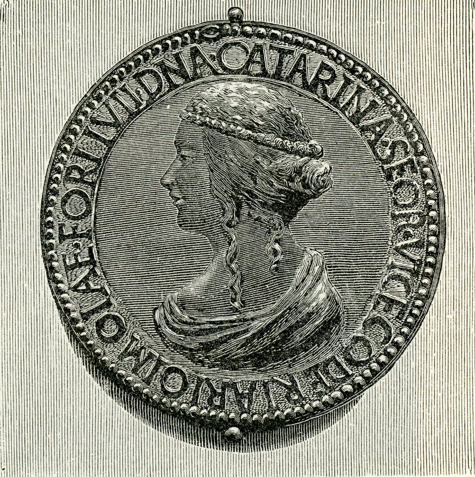 Imola Medaglia di Caterina Riario Sforza xilografia