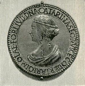 Imola Medaglia di Caterina Riario Sforza xilografia photo