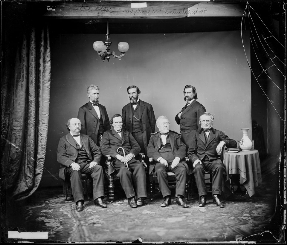 Impeachment Committee, Hon. George S. Boutwell, Mass., Gen. John A. Logan, Hon. Thomas Williams, Pa., Hon. James F.... - NARA - 528423