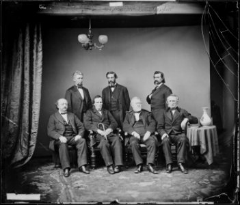 Impeachment Committee, Hon. George S. Boutwell, Mass., Gen. John A. Logan, Hon. Thomas Williams, Pa., Hon. James F.... - NARA - 528423