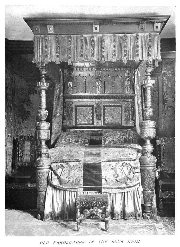 In English Homes Vol 2 Rothamsted Hertfordshire old needlework in the blue room 31295007279283 0342