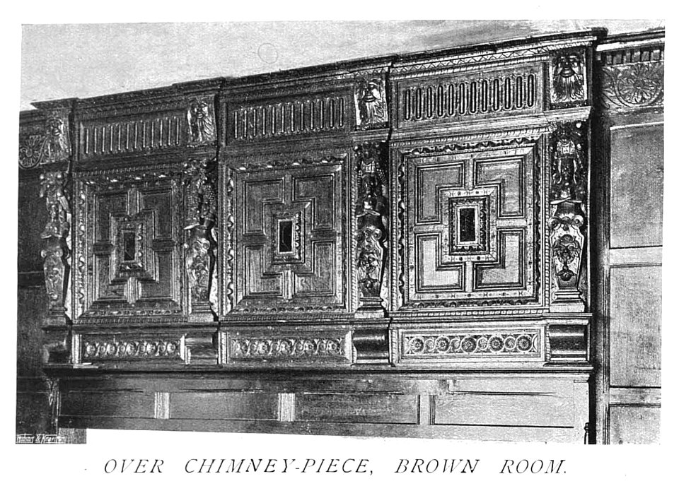 In English Homes Vol 2 Rothamsted Hertfordshire over chimney piece brown room 31295007279283 0361