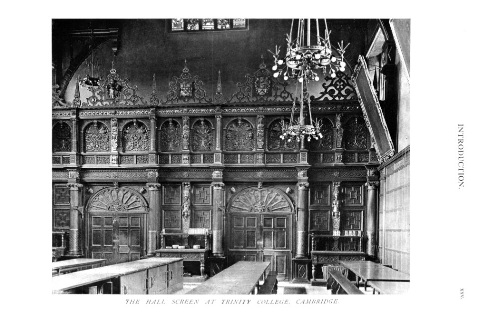 In English Homes Vol 2 The hall screen at Trinity College Cambridge 31295007279283 0021