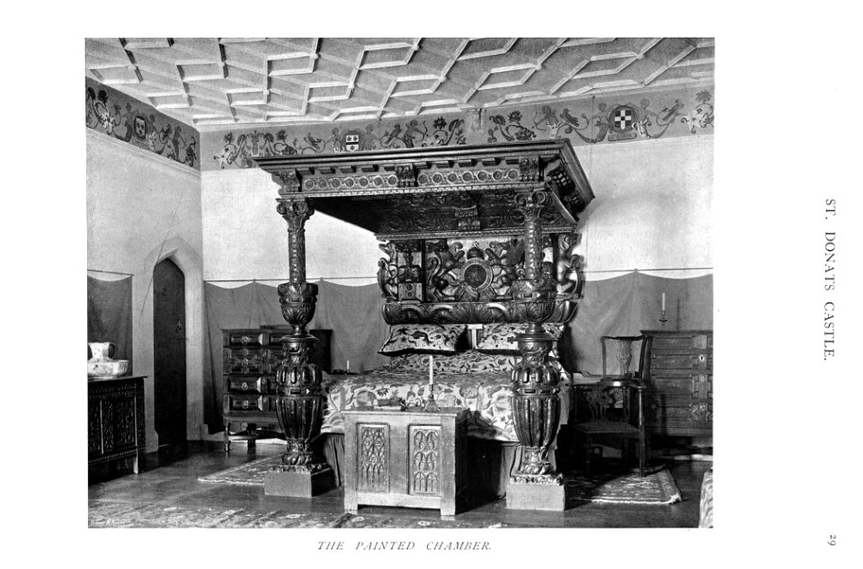 In English Homes Vol 2 St Donats Castle Glamorgan painted chamber 31295007279283 0065