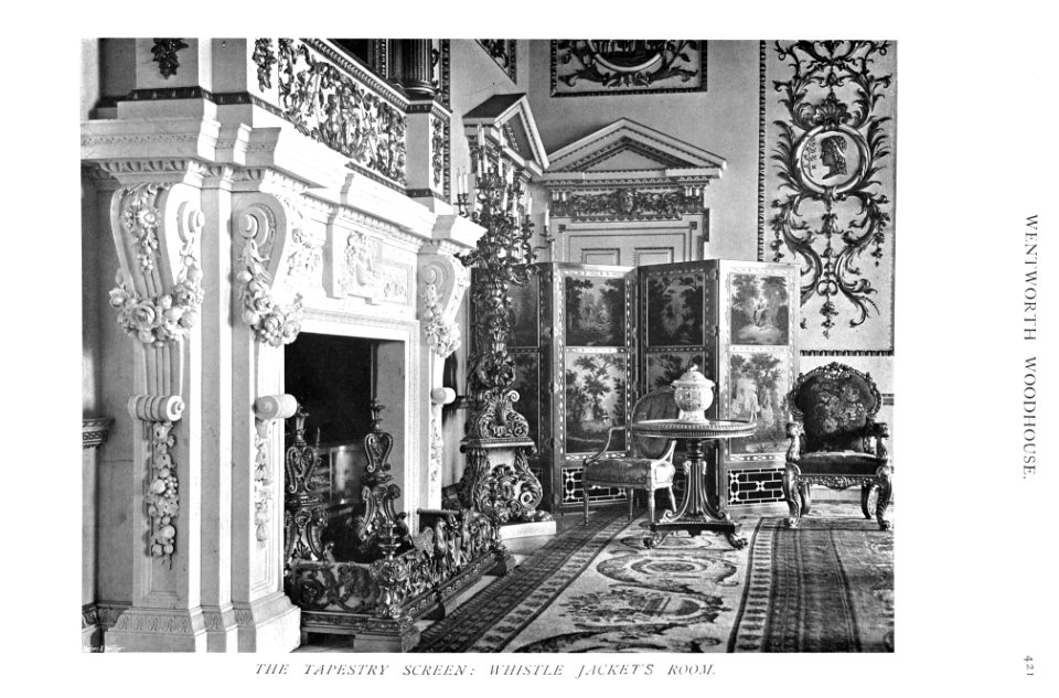 In English Homes Vol 3 Wentworth Woodhouse Yorkshire the tapestry screen whistle jacket's room 31295005735708 0444